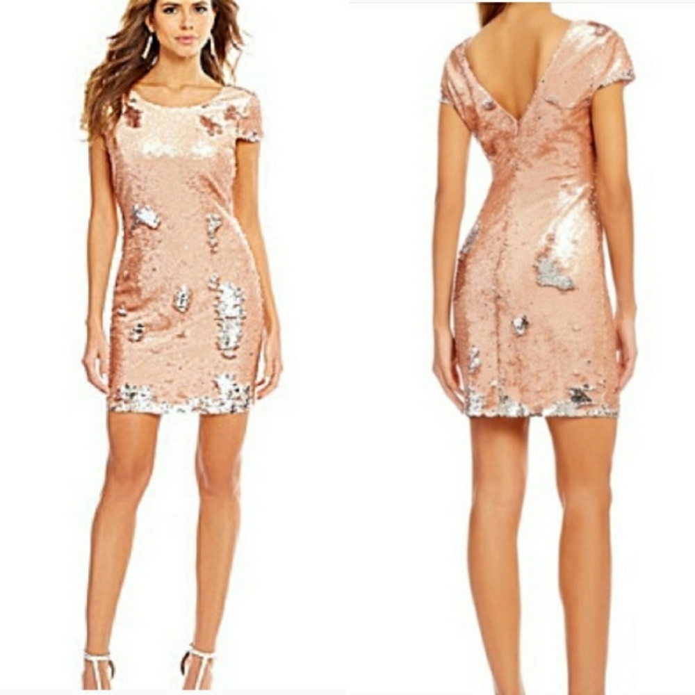 Nude sequin Gianni Bini dress size Small
